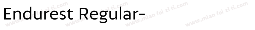 Endurest Regular字体转换
